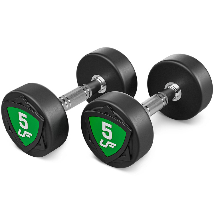 Set di manubri in poliuretano 2,5-25kg (incrementi di 2,5 kg) 275 kg - UpForm