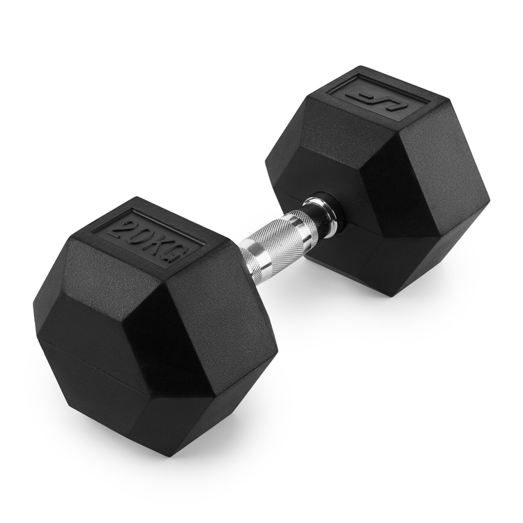 Manubrio HEX in ghisa con rivestimento in gomma 20 kg - UpForm