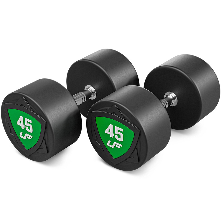 Set di manubri in poliuretano 40-50 kg (incrementi di 2,5 kg) 450 kg - UpForm