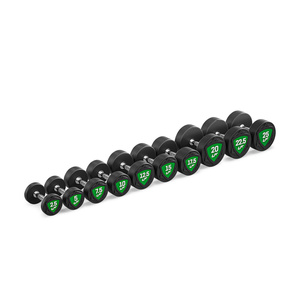 Set di manubri in poliuretano 2,5-25kg (incrementi di 2,5 kg) 275 kg - UpForm