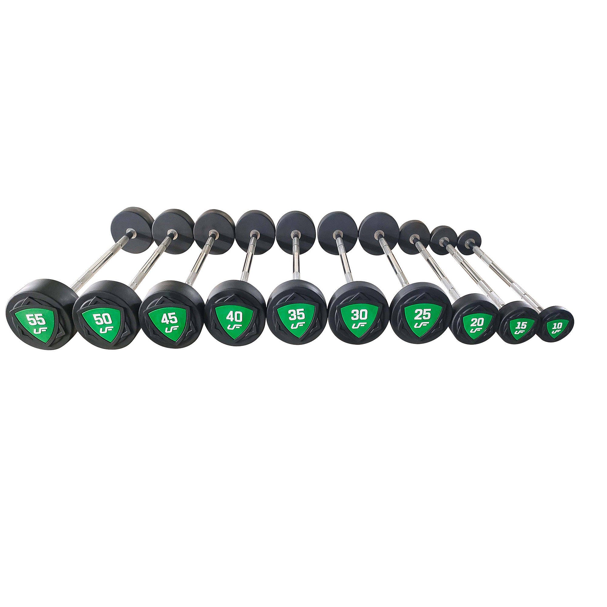 Set di bilancieri dritti in poliuretano 10–55 kg – 325 kg