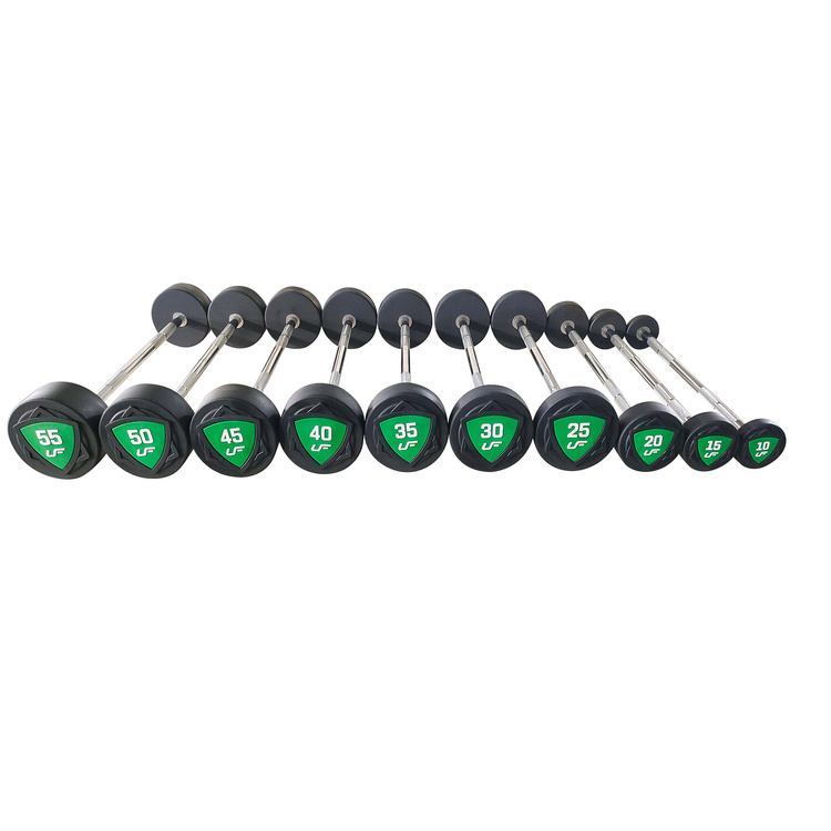 Set di bilancieri dritti in poliuretano 10-55 kg (incremento di 5 kg) 325 kg – UpForm