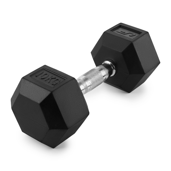 Manubrio HEX in ghisa con rivestimento in gomma 10 kg - UpForm