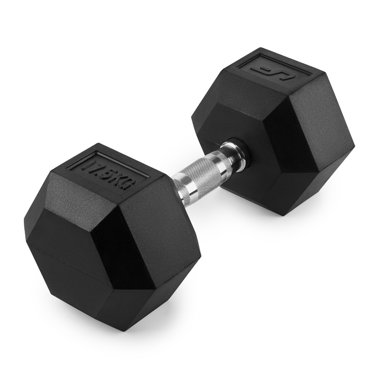 Manubrio HEX in ghisa con rivestimento in gomma 17,5 kg - UpForm
